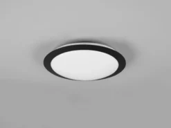 LED Deckenleuchte UMBERTO in Schwarz IP44 Badlampe, Ø 29cm