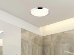 LED Deckenleuchte UMBERTO in Chrom Ø 29cm, IP44 - Badlampen