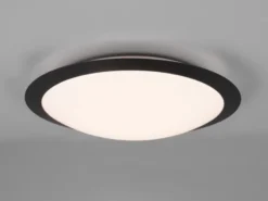 LED Deckenleuchte UMBERTO in Schwarz IP44 Badlampe, Ø 42cm
