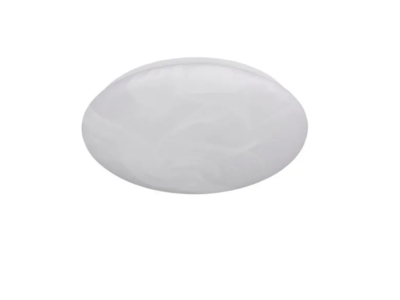 LED Deckenleuchte UMBRIA flach, Weiß marmoriert, rund Ø 28cm
