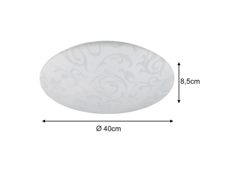 LED Deckenleuchte UMBRIA mit Rankenmuster, rund Ø 40cm