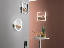 LED Deckenleuchte und Wandleuchte HAWAII in Schwarz, 3 Lichtfarben, 40x40cm