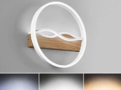 LED Deckenleuchte und Wandleuchte HAWAII in Weiß, 3 Lichtfarben, Ø 40cm