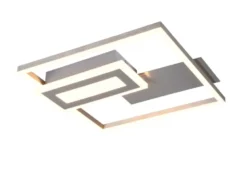 LED Deckenleuchte und Wandleuchte SPIRO ultraflach in Silber, Breite 33cm