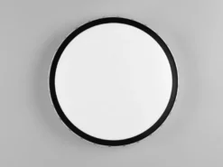 LED Deckenleuchte VARDA mit Fernbedienung Metall Schwarz, Ø 39cm