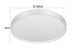 LED Deckenleuchte VARDA mit Fernbedienung Metall Weiß, Ø 39cm