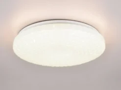 LED Deckenleuchte VEGA Weiß Sternenhimmel Effekt, Ø 33cm