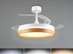 LED Deckenleuchte VOLDA mit Ventilator und Fernbedienung Ø 49cm - max. 106cm
