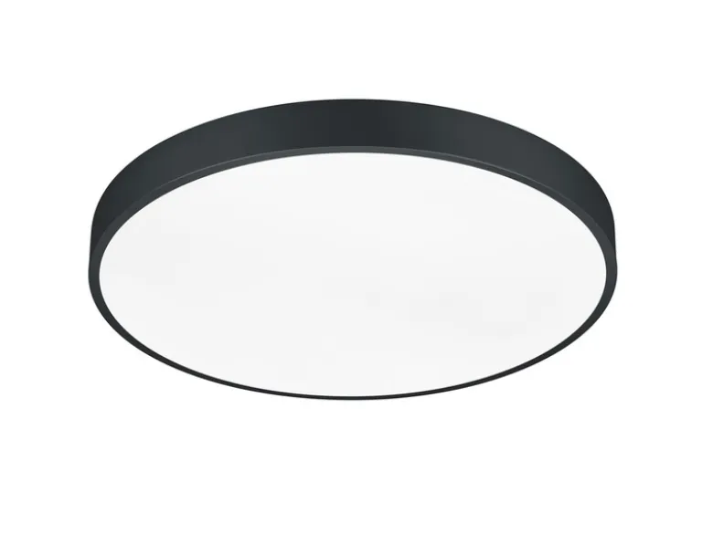 LED Deckenleuchte WACO Schwarz extern dimmbar, hell mit 6.200 Lumen Ø 49cm