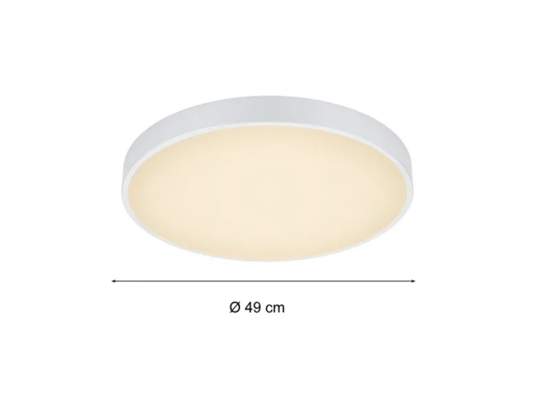LED Deckenleuchte WACO Weiß extern dimmbar, hell mit 6.200 Lumen Ø 49cm
