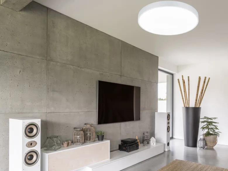 LED Deckenleuchte WACO Weiß extern dimmbar, hell mit 6.200 Lumen Ø 49cm