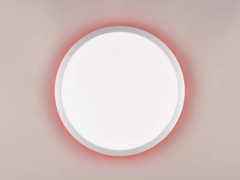 LED Deckenleuchte YUMA flach mit Fernbedienung, 3 Lichtfarben & RGB, Ø 40cm