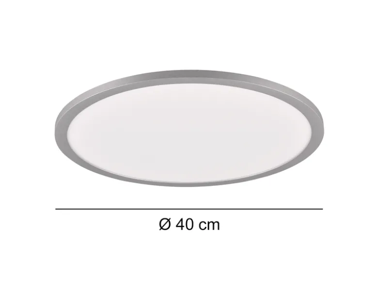 LED Deckenleuchte YUMA flach mit Fernbedienung, 3 Lichtfarben & RGB, Ø 40cm