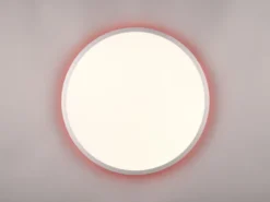 LED Deckenleuchte YUMA flach mit Fernbedienung, 3 Lichtfarben & RGB, Ø 60cm
