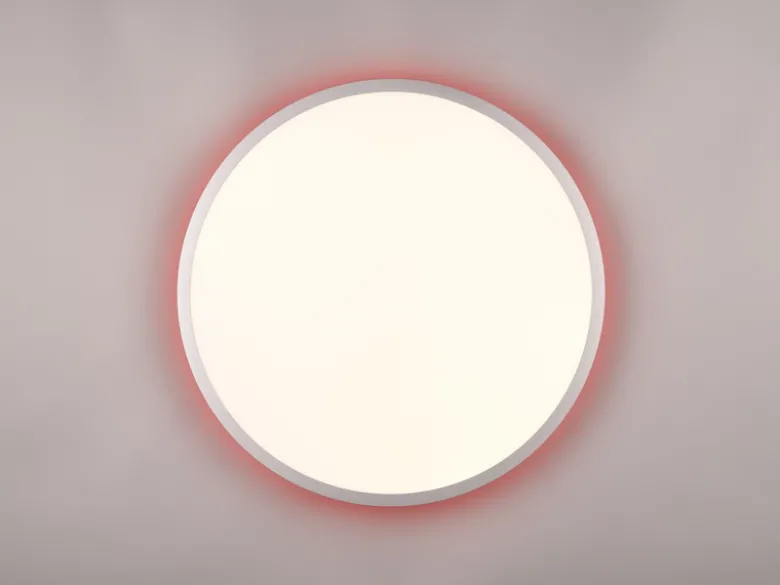 LED Deckenleuchte YUMA flach mit Fernbedienung, 3 Lichtfarben & RGB, Ø 60cm