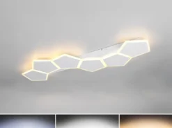 LED Deckenleuchte ZAYA mit Fernbedienung & 3 Lichtfarben, Weiß, Breite 99cm