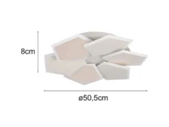 LED Deckenleuchte ZAYA mit Fernbedienung & 3 Lichtfarben, Grau Coffee Ø 50,5cm