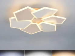 LED Deckenleuchte ZAYA mit Fernbedienung & 3 Lichtfarben, Grau Coffee Ø 50,5cm