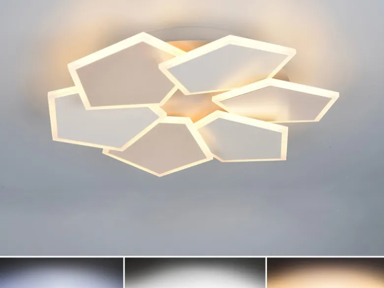 LED Deckenleuchte ZAYA mit Fernbedienung & 3 Lichtfarben, Grau Coffee Ø 50,5cm