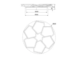 LED Deckenleuchte ZAYA mit Fernbedienung & 3 Lichtfarben, Grau Coffee Ø 50,5cm