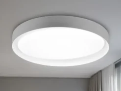 LED Deckenleuchte ZETA Grau mit Fernbedienung dimmbar & Tageslicht Ø 48cm