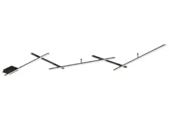 LED Deckenschiene INDIRA Schwarz schwenkbar, Breite bis 245cm
