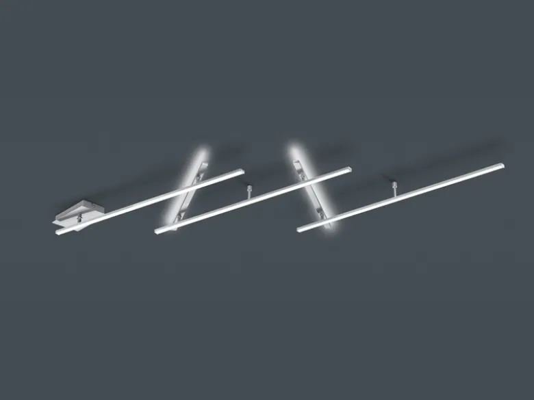 LED Deckenschiene INDIRA Silber schwenkbar bis 245cm breit
