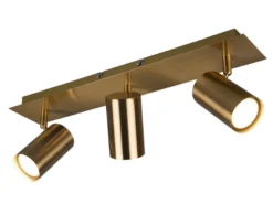 LED Deckenstrahler Altmessing 3-flammig, Breite 48cm