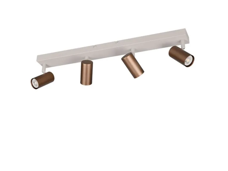 LED Deckenstrahler Coffee / Grau 4-flammig, Breite 56cm