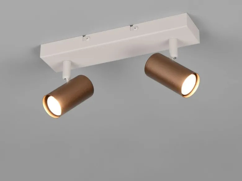 LED Deckenstrahler Coffee / Grau 2-flammig, Breite 26cm