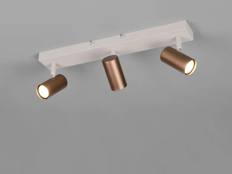 LED Deckenstrahler Coffee / Grau 3-flammig, Breite 41cm