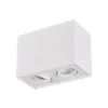 LED Deckenstrahler eckig 2-flammig Weiß, Breite 17cm