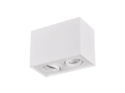 LED Deckenstrahler eckig 2-flammig Weiß, Breite 17cm