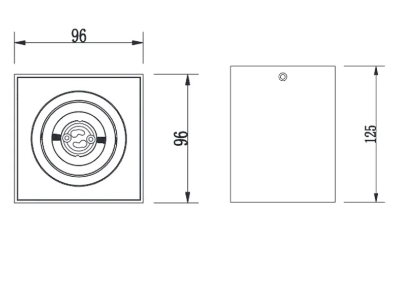 LED Deckenstrahler eckig Schwarz Gold, Breite 9,6cm