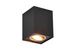 LED Deckenstrahler eckig Schwarz Gold, Breite 9,6cm