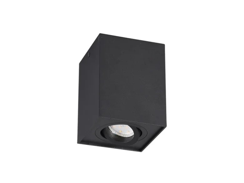 LED Deckenstrahler eckig Schwarz, Breite 9,6cm