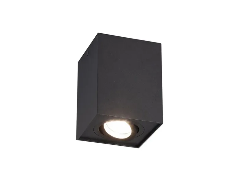 LED Deckenstrahler eckig Schwarz, Breite 9,6cm