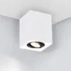 LED Deckenstrahler eckig Weiß-Schwarz, Breite 9,6cm
