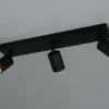 LED Deckenstrahler 3-flammig aus Metall Schwarz, Breite 50cm