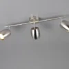 LED Deckenstrahler 3-flammig aus Metall Silber, Breite 47,5cm