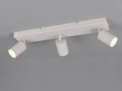 LED Deckenstrahler 3-flammig aus Metall Hellgrau, Breite 50cm