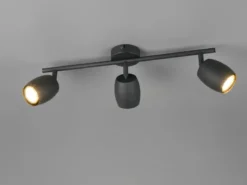 LED Deckenstrahler 3-flammig aus Metall Schwarz, Breite 47,5cm