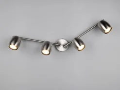 LED Deckenstrahler 4-flammig aus Metall Silber, Breite 70,5cm