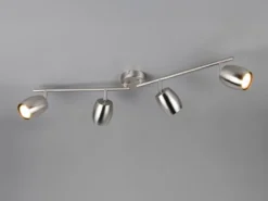 LED Deckenstrahler 4-flammig aus Metall Silber, Breite 70,5cm