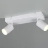 LED Deckenstrahler 2-flammig aus Metall Weiß, Breite 30cm