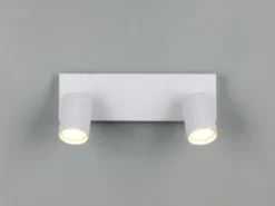 LED Deckenstrahler 2-flammig aus Metall Weiß, Breite 30cm
