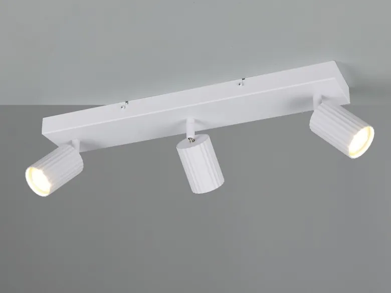 LED Deckenstrahler 3-flammig aus Metall Weiß, Breite 50cm