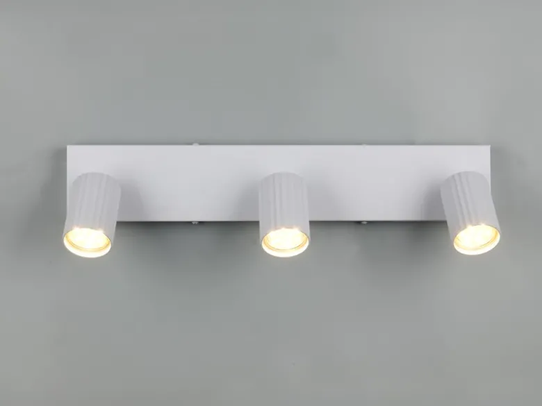 LED Deckenstrahler 3-flammig aus Metall Weiß, Breite 50cm