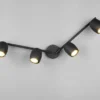 LED Deckenstrahler 4-flammig aus Metall Schwarz Breite 70,5cm