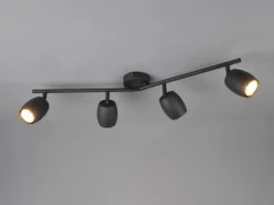LED Deckenstrahler 4-flammig aus Metall Schwarz Breite 70,5cm